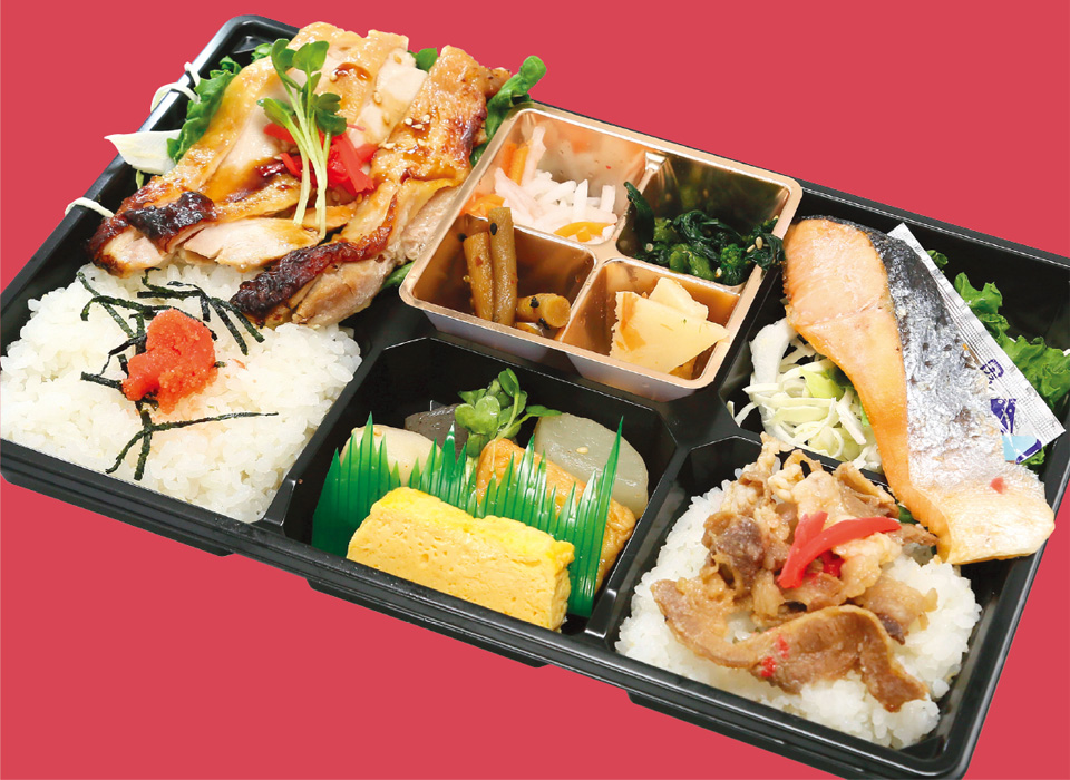 鮭の塩焼き＆鶏の照り焼き弁当